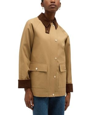 Hobbs Gabby Cotton Barn Jacket - Natural
