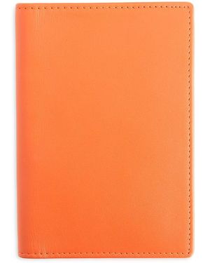 ROYCE New York Leather Rfid-Blocking Passport Case - Orange