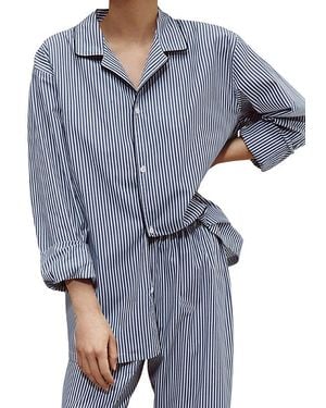 Frette Passage Poplin Classic Pajamas - Blue