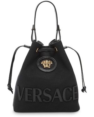 Versace La Medusa Bucket Bag - Black