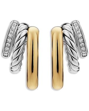 David Yurman Dy Mercer Multi Row Earrings - Metallic