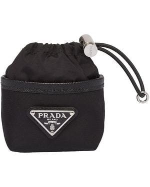 Prada Re-Nylon Mini Pouch Bag Charm - Black