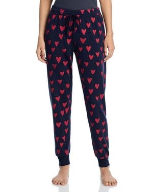 Aqua Fleece Jogger Lounge Pants - Blue