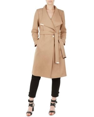 Ted Baker Sandra Belted Wrap Coat - Natural
