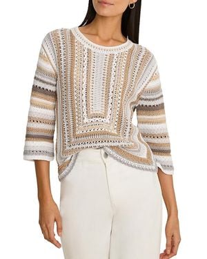 NIC+ZOE Pastiche Mix Sweater - Natural