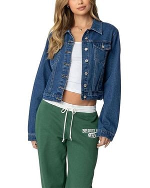 Edikted Barb Denim Jacket - Blue