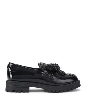 Kurt Geiger Bow Crystal Loafers - Black