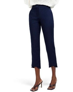 Trina Turk Ore Button-Hem Cropped Pant - Blue