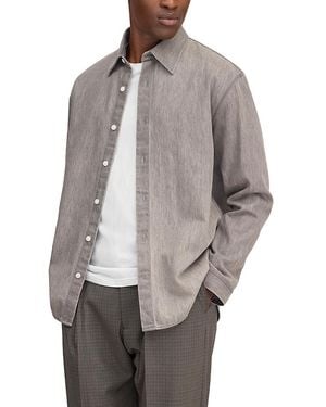 NN07 Casper Button Front Denim Shirt - Gray