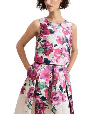 Phase Eight Celeste Print Top - Red