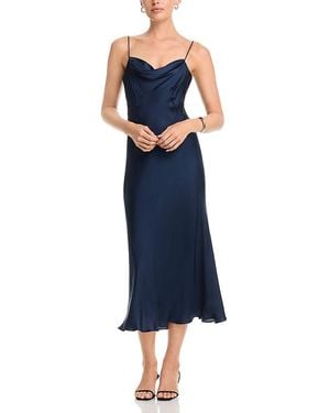 French Connection Oona Satin Strap Dress - Blue