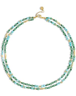 Anabel Aram Milos Beaded Necklace, 17.5-18 - Blue