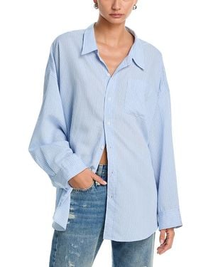R13 Drop Neck Shirt - Blue