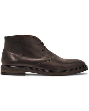 Reiss Clarkson Lace Up Leather Boots - Brown