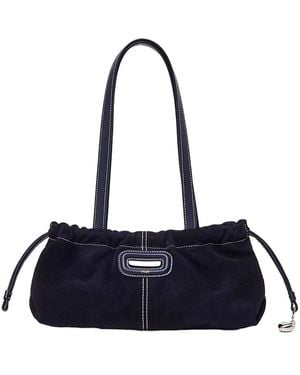 Maje Milpli Gazette Suede Tote - Blue