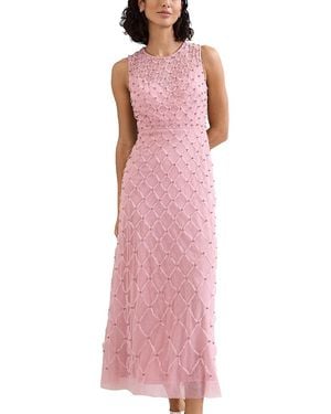 Phase Eight Trish Beaded Dress in Natural
