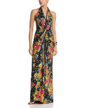 A.L.C. A. L.C. Mabel Twist Front Halter Maxi Dress - Multicolor