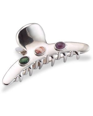 Lelet Frankie Stone Claw Clip - White