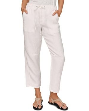 Bella Dahl Soft Linen Barrel Zip Front Pants - Natural