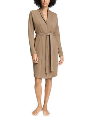 Hanro Cotton Blend Knit Robe - Natural