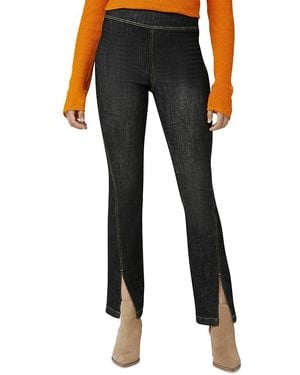 Hue Crosshatch High Rise Bootcut Jeans - Blue