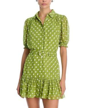 Cinq À Sept Camille Belted Mini Dress - Green