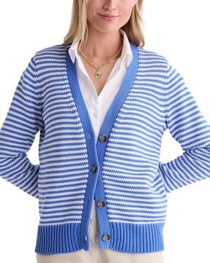 Vineyard Vines V Neck Cardigan Sweater - Blue