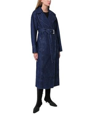 Apparis Tate Denim Trench Coat - Blue
