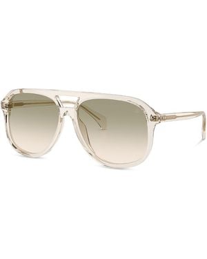 Moncler Fluxe Aviator Sunglasses, 60Mm - Natural