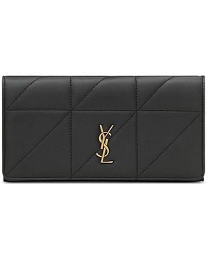 Saint Laurent Jamie Large Flap Wallet - Gray