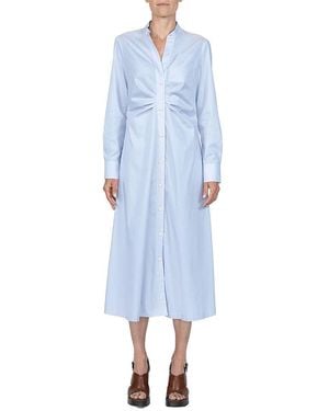 Callas Milano Genny Long Sleeve Shirt Dress - Blue