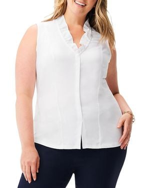 NIC+ZOE Ruffled Around Tank - White