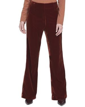 Elle Collection Velvet Suit Pants - Red