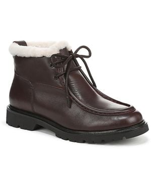 Vince Sierra Shearling Lined Leather Ankle Boots - Brown