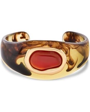Aqua Beaded Bangle - Metallic