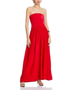 Solid & Striped The Strapless Soglio Dress - Red