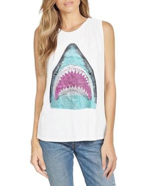Lauren Moshi Kel X Crystal Shark Tee - Blue
