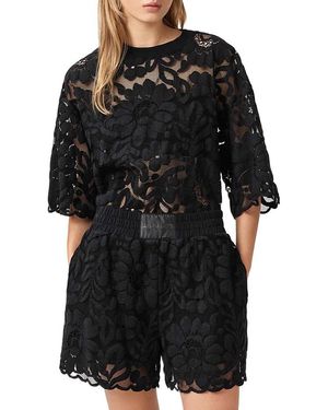 AllSaints Amelie Lace Shorts - Black