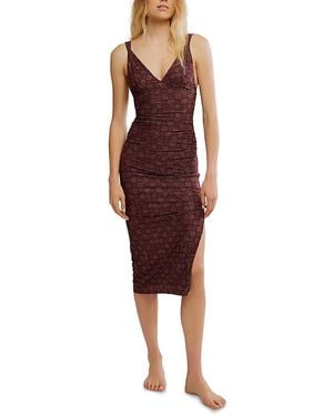 Free People Long Live Printed Me Dress - Red