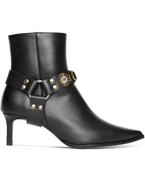 Frēda Salvador Haden Embellished Leather Booties - Black