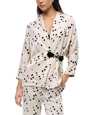 Nocturne Printed Wrap Jacket - Natural