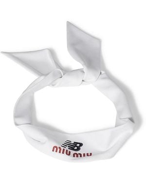 Miu Miu Stretch Jersey Hair Band - White