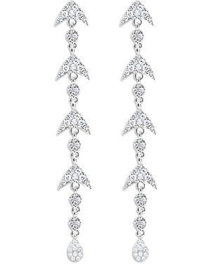 Meira T 14K Diamond Arrow Drop Earrings - White