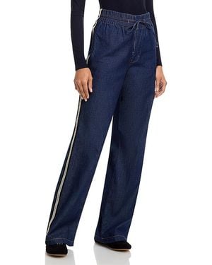 Veronica Beard Taylor High Rise Wide Leg Jeans - Blue