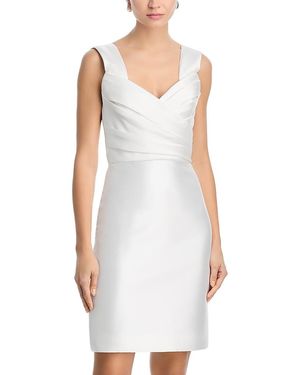 Amsale Ruched Bodycon Dress - White