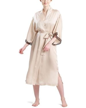 NATORI EDIT Ashley Icon Robe With Lace - Natural