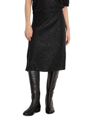 NIC+ZOE Anytime Sequin Knit A Line Skirt - Black