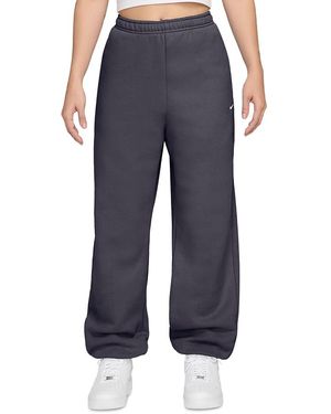 Nike Studio Fleece Medium Weight High Rise Oversized Cuffed Pants - Blue