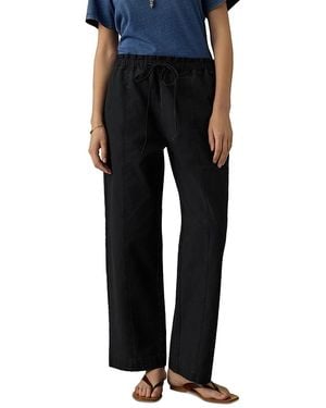 Faherty Cotton Twill Drawstring Pants - Black