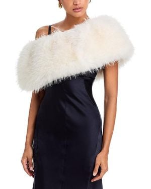 Adrienne Landau Luna Faux Fur Shawl - Blue